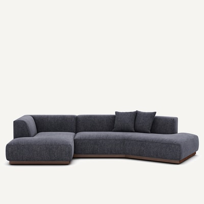 Offenes Ecksofa Jacopo mit Ecke links, meliertes Gewebe AM.PM