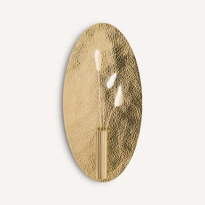 Miroir bougeoir vase mural ovale, hauteur 40 cm, LUNOU AM.PM