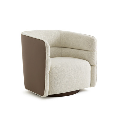 Fauteuil pivotant tissu bi-matière, Andrew AM.PM