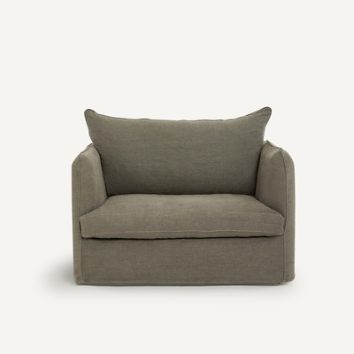 Fauteuil XL in dik stonewashed linnen, Neo Chiquito AM.PM