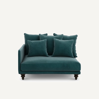 Demi canapé velours, Lazare AM.PM