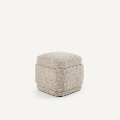 Pouf en tissu texturé, CLEOPHEE AM.PM