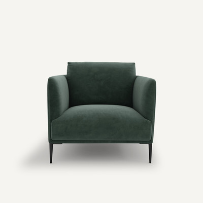 Fauteuil in fluweel, Oscar design E. Gallina AM.PM