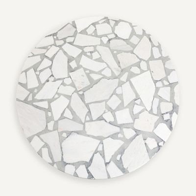 Tafelblad in wit terrazzo 137 cm, Delmo AM.PM