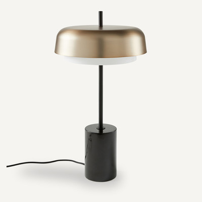 Lampada dritta in metallo e marmo, Clepsos AM.PM