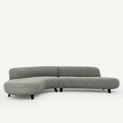 Ecksofa Rosebury, Samt Stonewashed AM.PM