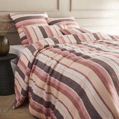 Calla Striped 100% Washed Linen Duvet Cover AM.PM