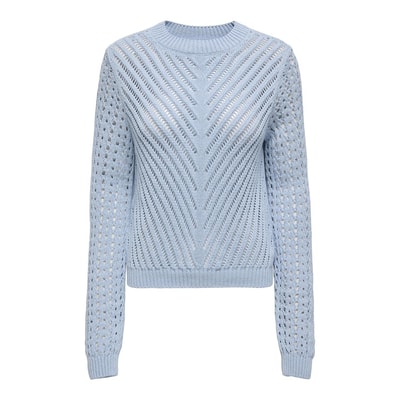 Trui met ronde hals in tricot met ajour JDY