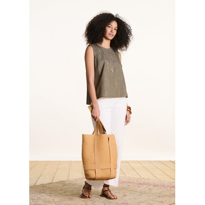 Top en jean sans manches LA FEE MARABOUTEE