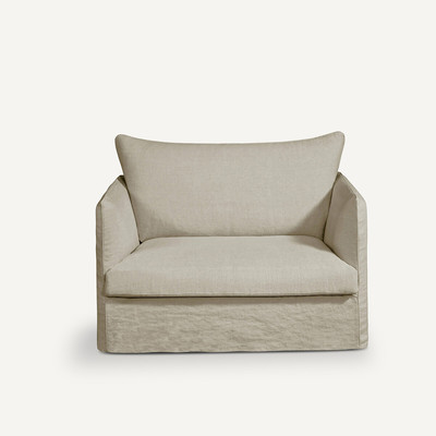 Fauteuil XL lin épais stonewashed, Neo Chiquito AM.PM