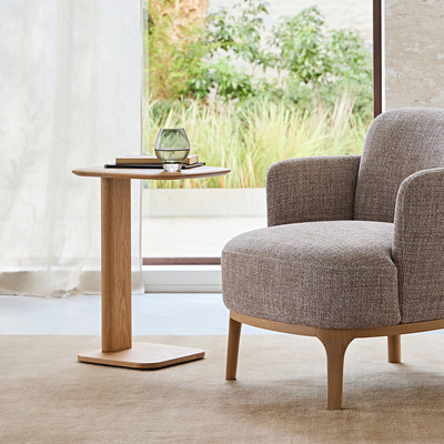 Monceau Solid Oak Side Table, Designed By Emmanuel Gallina AM.PM