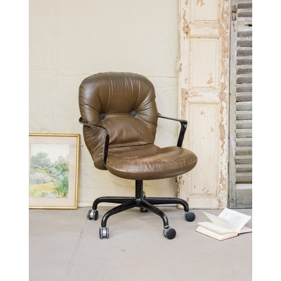 Fauteuil KNOLL en simili cuir Jakob N°717 - Bon état DEBONGOUT