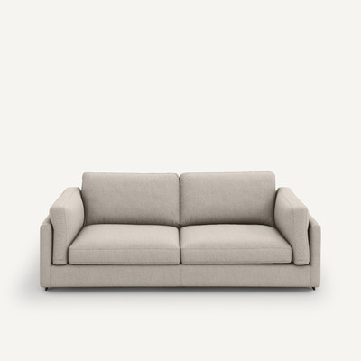 Sofá-cama texturizado, em viscose/linho, César AM.PM
