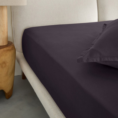 Saria Washed Cotton Sateen Fitted Sheet with 30cm Flap AM.PM