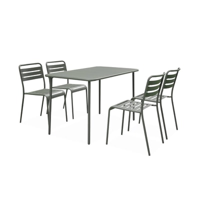 Table de jardin métal + 4 assises AMELIA SWEEEK