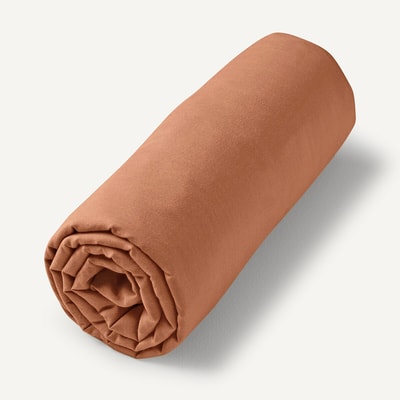 Drap-housse en voile de coton lavé, Gypse AM.PM