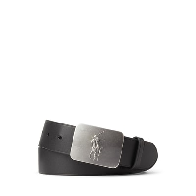 Leren riem met plaatje met pony POLO RALPH LAUREN