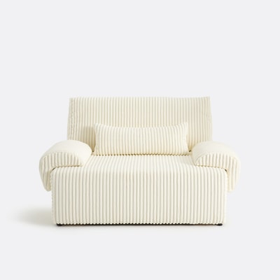 2-zits slaapbank, met koffer, in XL ribfluweel, MAONA LA REDOUTE INTERIEURS