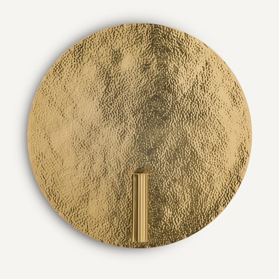 Miroir bougeoir vase mural rond, diamètre 40 cm, LUNOU AM.PM