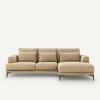 Ecksofa Marsile mit Ecke rechts, Strukturbaumwolle AM.PM