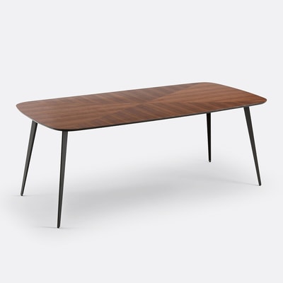Mesa de jantar, vintage marchetada, 8 pessoas, WATFORD LA REDOUTE INTERIEURS
