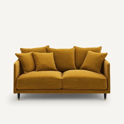 3-zits compacte fluwelen zetel, Lazare AM.PM