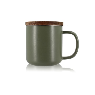 Tisanière en grès avec couvercle en bois d'acacia 300ml, JULIET OGO LIVING