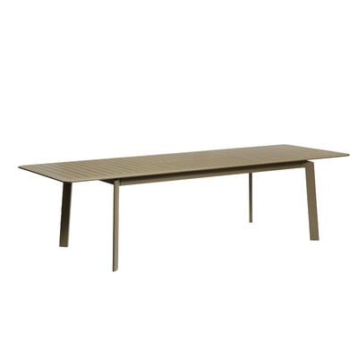 Table de jardin en aluminium kaki extensible 6/10 pers.  SARO BERAH GETAH