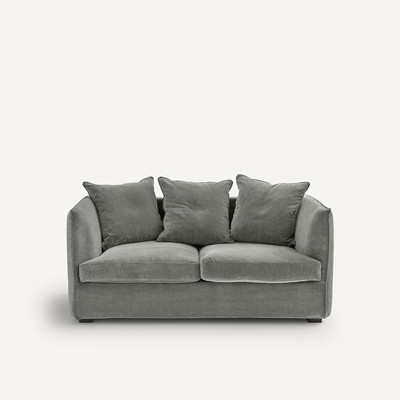 Canapé 2P velours stonewashed, Neo Chiquito AM.PM
