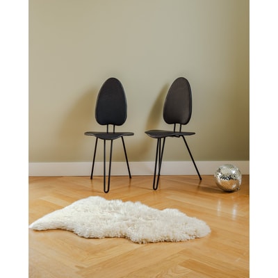 Paire de chaises noires Alma N°1291 - Bon état DEBONGOUT