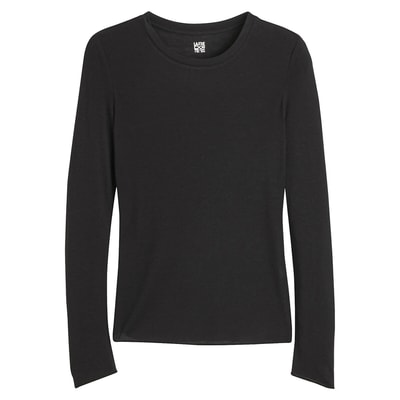 T-shirt met ronde hals en lange mouwen LA REDOUTE COLLECTIONS