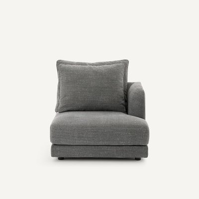 Demi-canapé droit, modulable en coton et lin, TIBERIO AM.PM