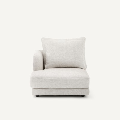Demi-canapé gauche, modulable en coton recyclé, TIBERIO AM.PM