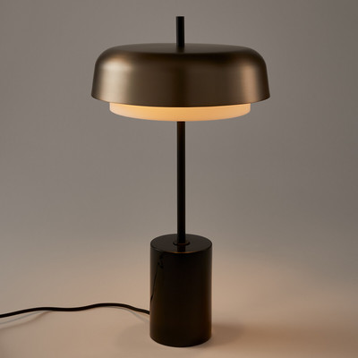 Lampe droite métal et marbre, Clepsos AM.PM