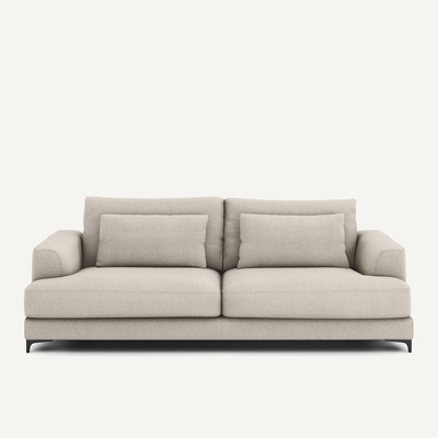 Sofá-cama de 4 lugares, em linho e viscose com textura, Marsile AM.PM