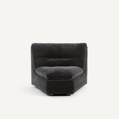 Modulaire hoekzetel in chenille fluweel, Giuliano AM.PM