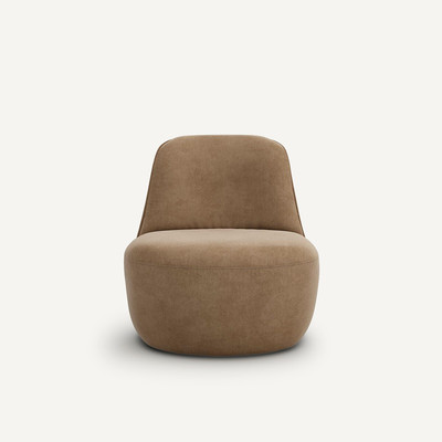 Fauteuil pivotant velours stonewashed, Rosebury AM.PM