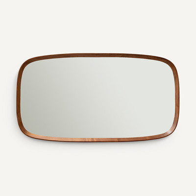 Miroir rectangulaire noyer massif, H110cm, Orion AM.PM