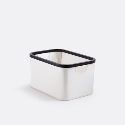 Zwart-witte opbergmand, maat M, YOANI LA REDOUTE INTERIEURS