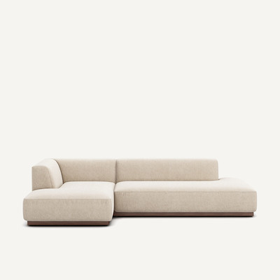 XL-Ecksofa Jacopo mit Ecke links, meliertes Gewebe AM.PM