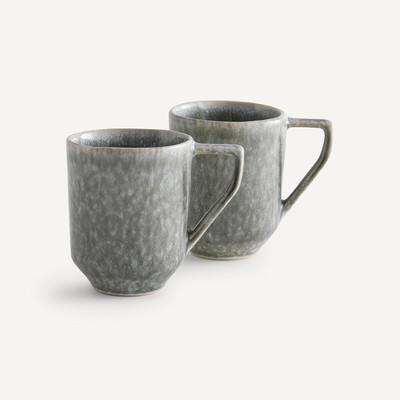 Lot de 2 mugs en grès émaillé réactif, Obidos AM.PM