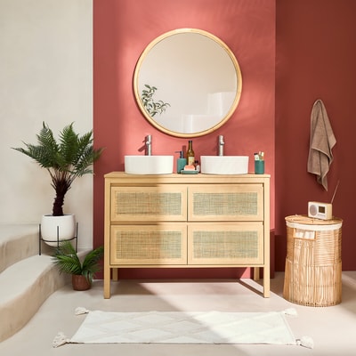 Spiegel Nogu, Rattan, rund Ø 90 cm LA REDOUTE INTERIEURS