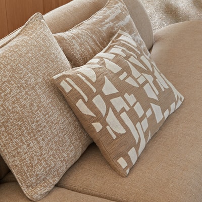 Housse de coussin, broderie bouclette, SOLONA AM.PM