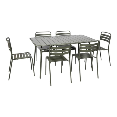 Table de jardin pliante métal + 6 assises AMELIA SWEEEK