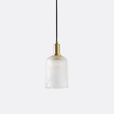 Bogota 10,9 cm średnicy teksturowane szkło i mosiężna lampa sufitowa LA REDOUTE INTERIEURS