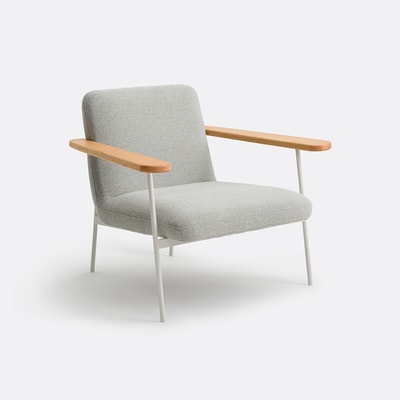 Fauteuil met massief eiken armleuningen en stof, Lulet LA REDOUTE INTERIEURS
