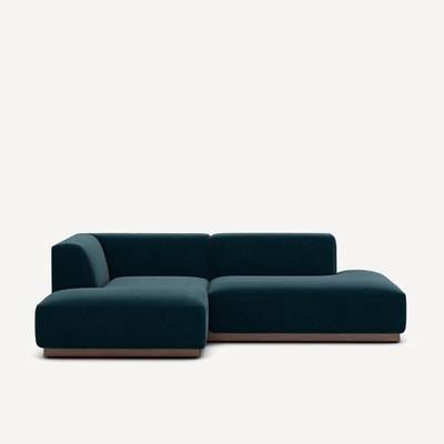 Ecksofa Jacopo mit Ecke links, Samt AM.PM
