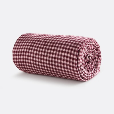 Prześcieradło z gumką dla dzieci Vichy Flanel w kratkę, flanelowe, głębokość 25 cm LA REDOUTE INTERIEURS