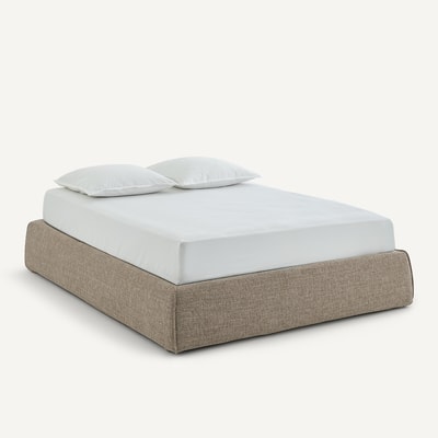 Housse de cadre de lit-coffre, en tissu texturé, CONNOR AM.PM