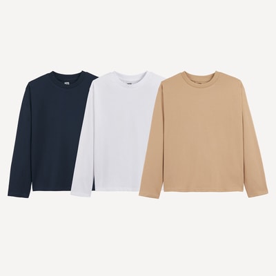 Set van 3 T-shirts met lange mouwen LA REDOUTE COLLECTIONS